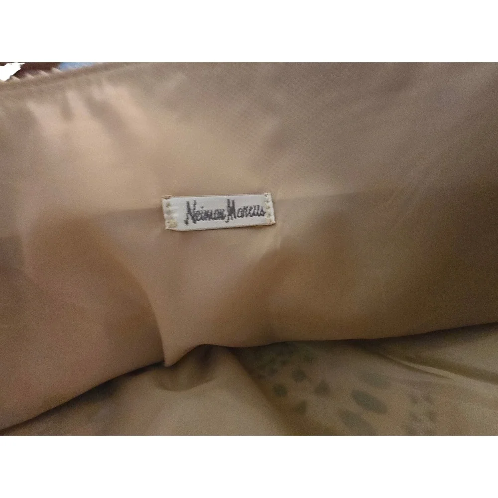 Neiman Marcus Tan Laser‎ Cut Medallion Tote Bag Boho Shoulder Bag Large